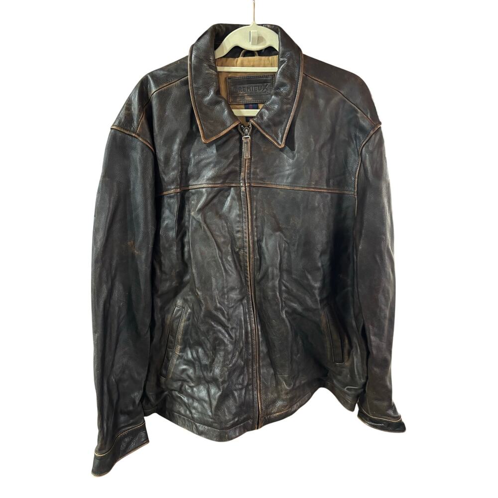 Vintage Cremieux leather jacket XL